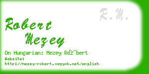 robert mezey business card